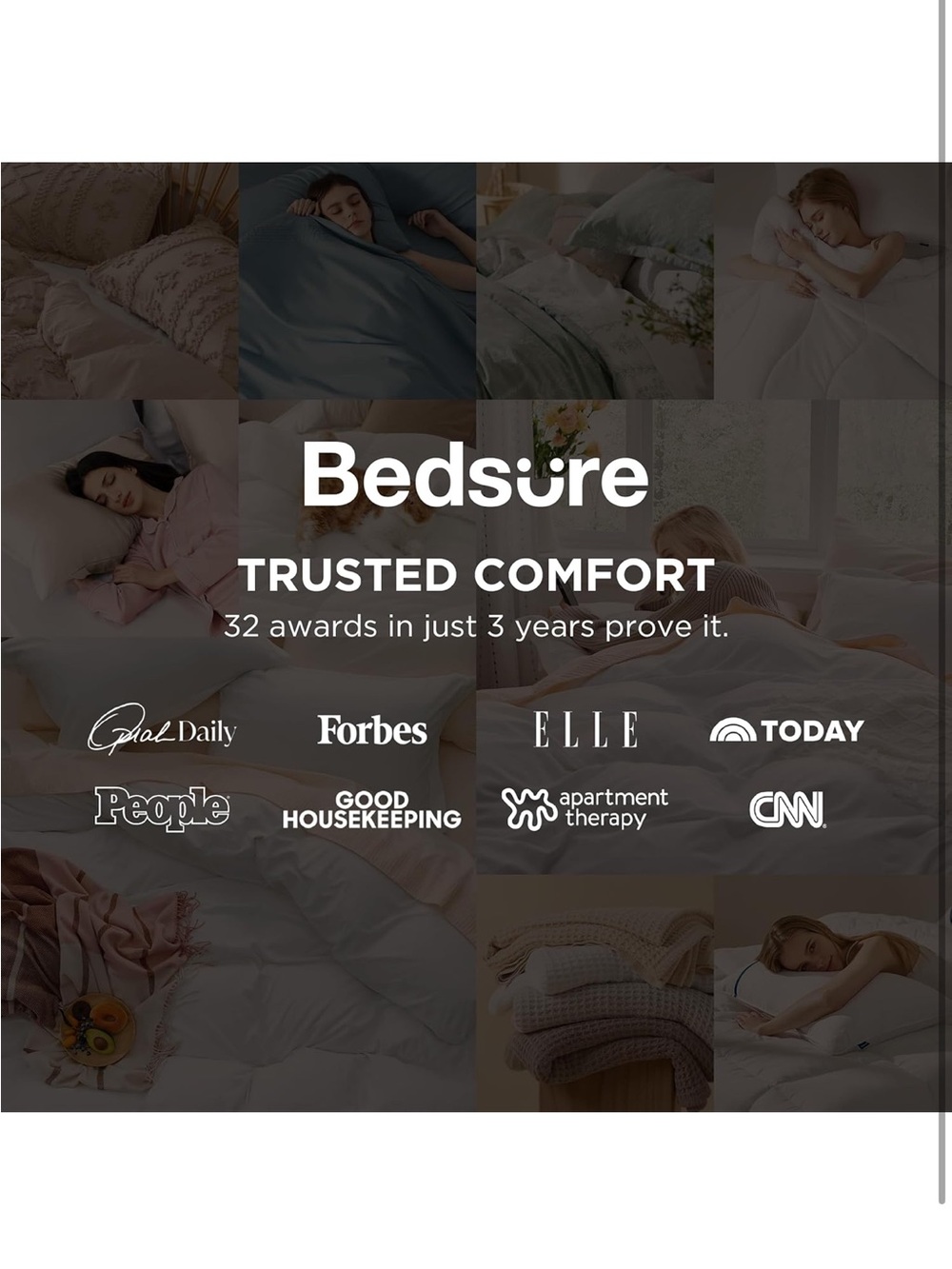 NEW Bedsure Dusty Blue Duvet Cover. Prewashed Cotton-Like Polyester. 3 PCS w/Zip - Picture 3 of 7
